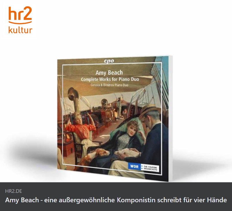 Our #AmyBeachComplete album is CD Recommendation of #HR2Kultur Radio Frankfurt